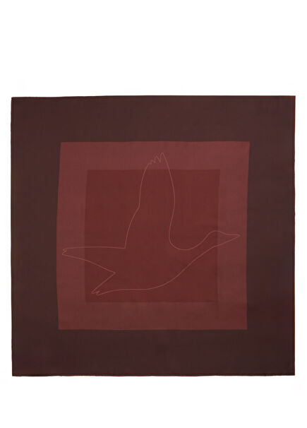 Burgundy Silk Scarf