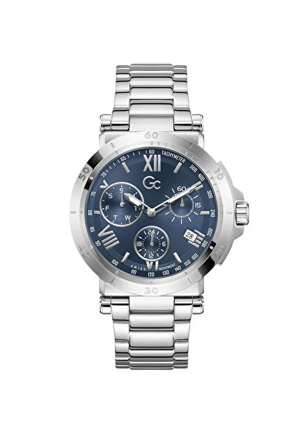 GCY44010G7M Metalik Gri Çelik Erkek Kol Saati