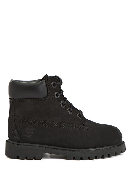 Premium 6 İnch Black Unisex Kids Boots