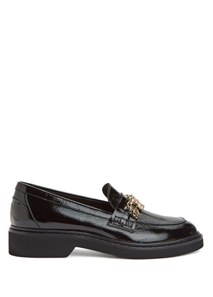 Black Women's Leather Loafer