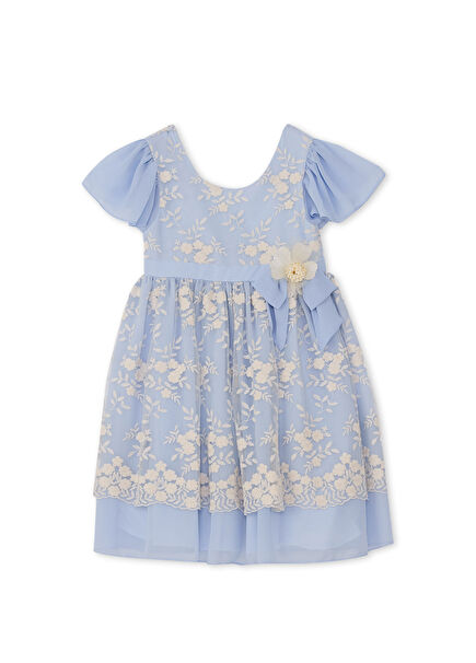 Blue Tulle Chiffon Baby Girl Dress