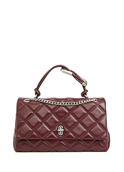 The Quilted Dual Bordo Deri Çanta