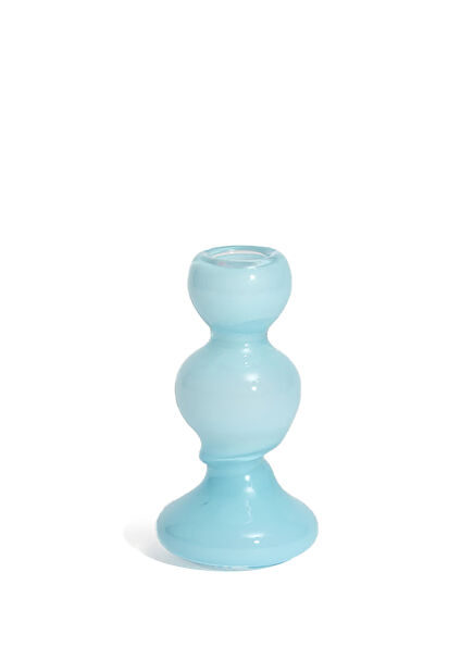 Mini Blue Glass Candlestick