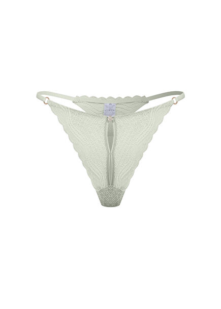 Neima Mint Yeşili Dantelli Dekolteli Tanga