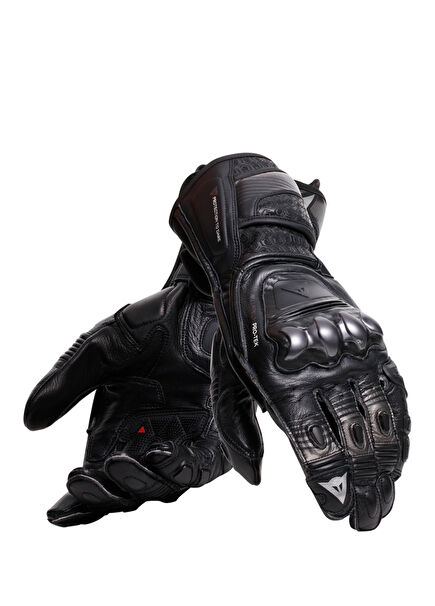 Fiero Metal Black Ant Leather Men's Motorcycle Gloves