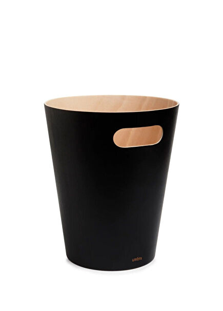 Woodrow 2 Gallon Black Natural Trash Can 7.5 lt