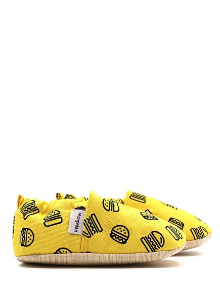 Hamburger Pamuklu Kaydırmaz Tabanlı Bebek Patik