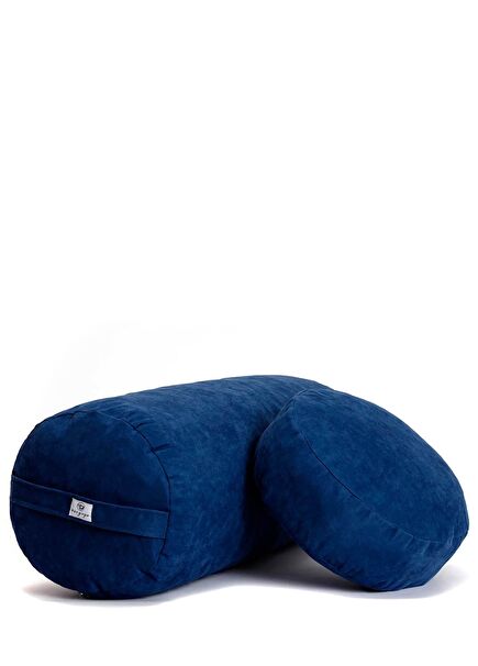 Navy Blue Bolster and Meditation Cushion