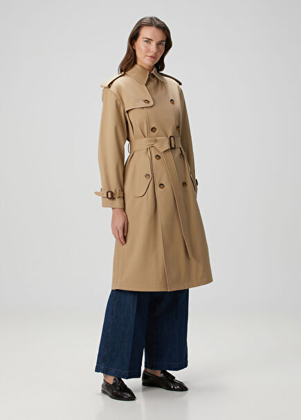 Beige Overcoat