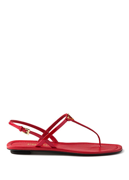 Flip-Flop Red Patent Leather Women's Sandals