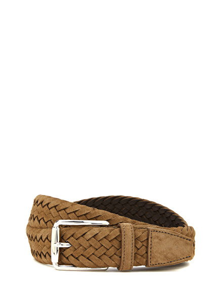Knit Texture Men's Leather Belt