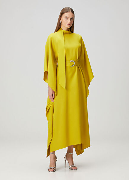 La Luna Yellow Maxi Evening Dress