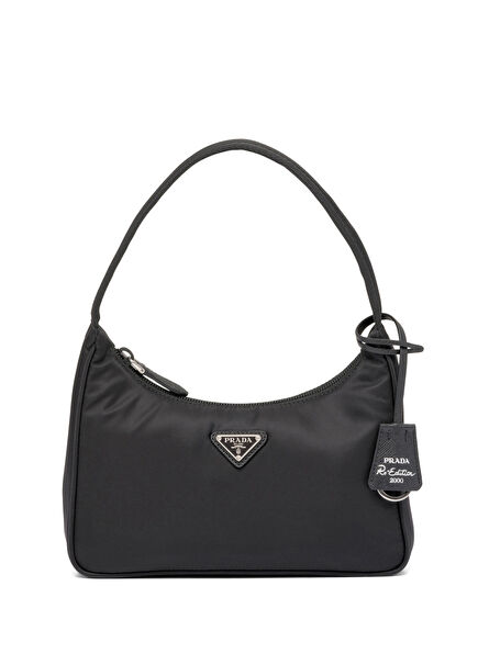 Re-Edition 2000 Re-Nylon Siyah Mini Kadın El Çantası