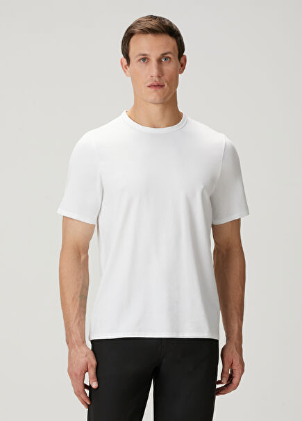 Classic Fit White Organic Cotton T-Shirt