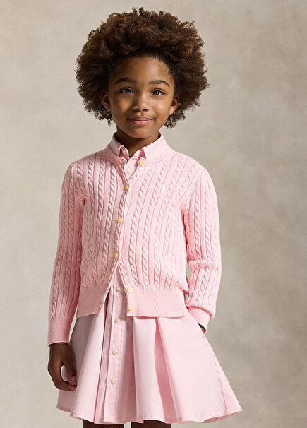 Pink Girls Cardigan