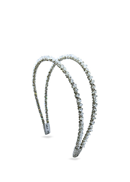 Sima Twin Kristal Taşlı Kadın Taç