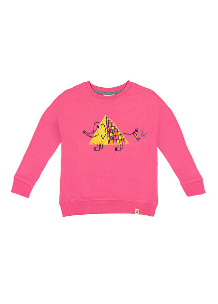 Elephant Ride Pink Girl Sweatshirt