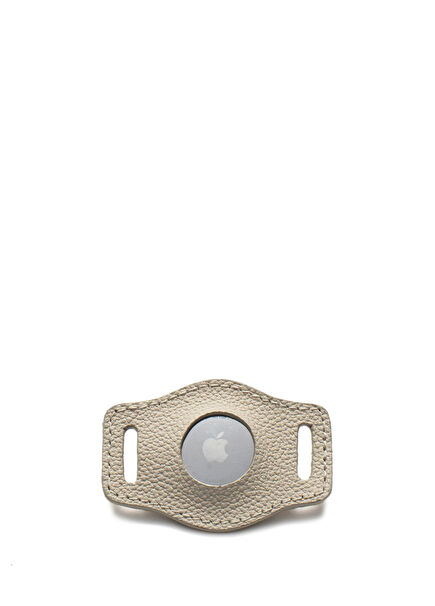 Leather AirTag Case Beige
