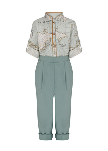 Bourbon Mint Erkek Çocuk Pantolon Gömlek Takım