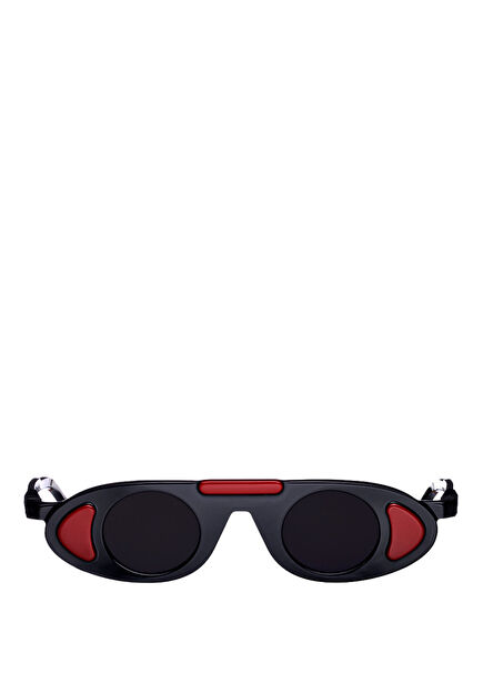 BL0050 Black Red Acetate Men's Sunglasses