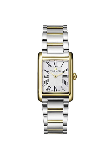 ML-FA1205PVY02110-A Gold Color Metallic Grey Steel Women's Wristwatch