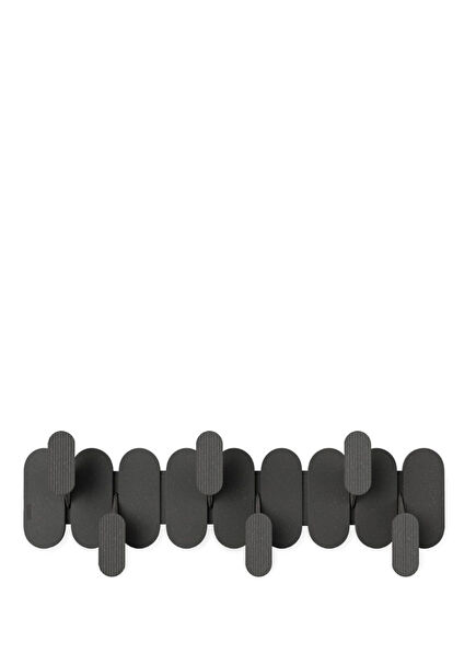 Tempo Black Wall Mounted 6-Piece Hanger