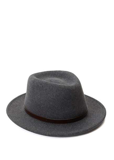 Gri Kadın Yün Şapka