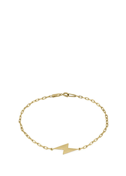 Şimşek Altın Kaplama Çelik Erkek Bileklik