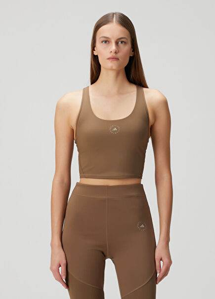 By Stella Mccartney Yoga Brown Crop Tank Top