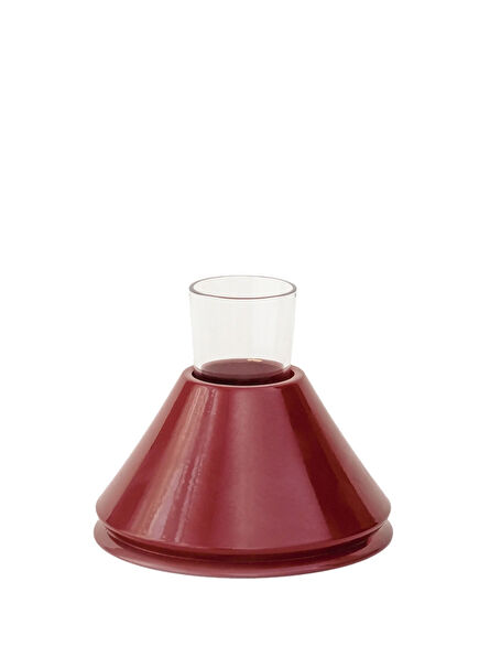 Crescendo Kırmızı Ahşap Mini Konik A Vazo