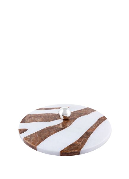 Marble Service Plate with Zebra Pattern