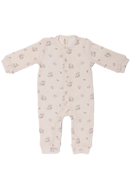 Krem Unisex Bebek Organik Pamuk Tulum