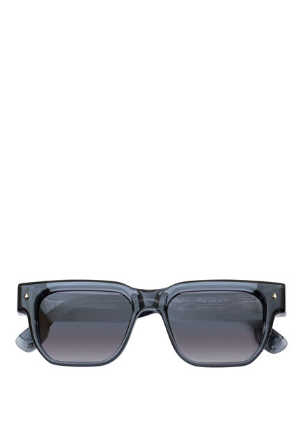 The Spark 22k White Gold Smoked Acetate Unisex Sunglasses