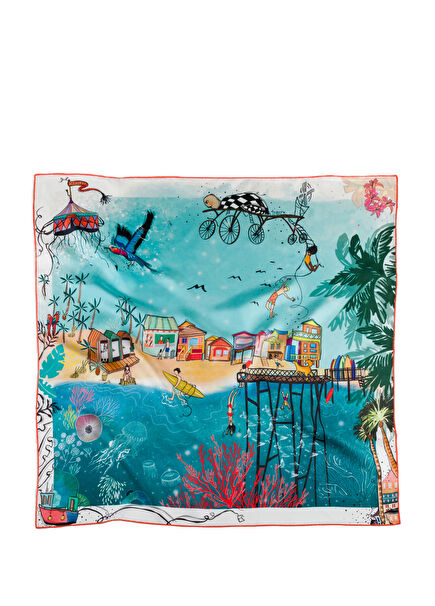 Hawaii Beach Life Silk Cotton Scarf