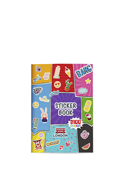 Sticker Book 2100 Adet Renkli Etiket