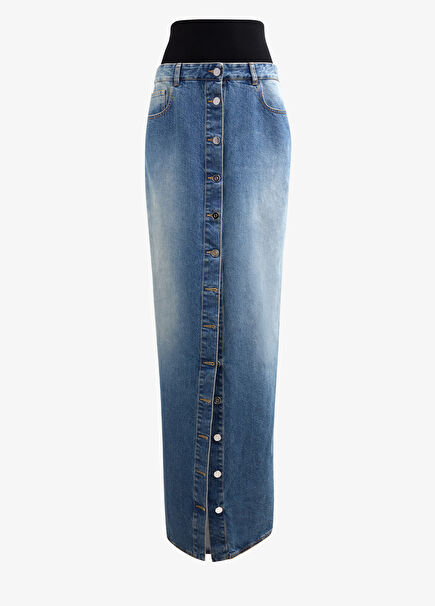 Blue Maxi Denim Skirt