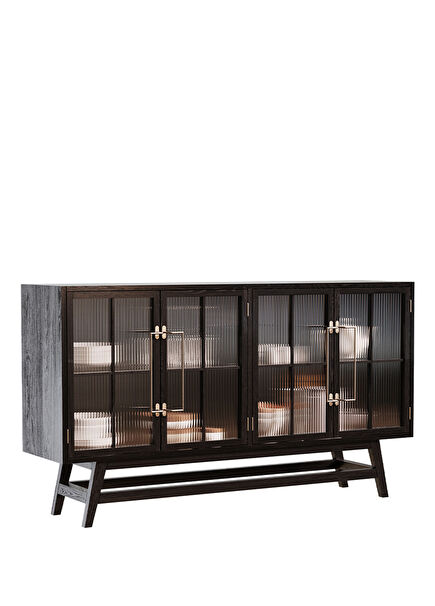 Büfet Nervürlü Meşe Büfe