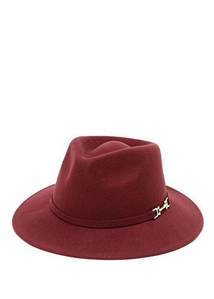 Burgundy Accessory Women's Fedora Wool Hat