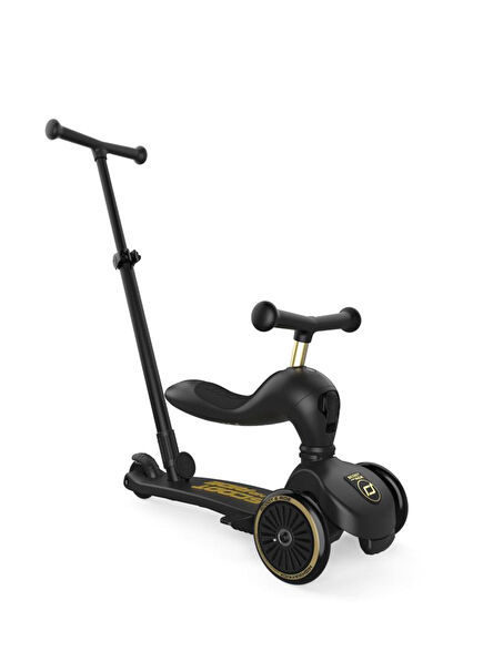 Black & Gold Limited Edition Push and Go Ebeveyn Kontrollü Çocuk Scooter 