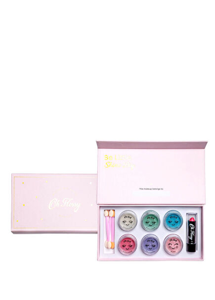 Deluxe Pembe Çocuk Doğal Makyaj Seti 