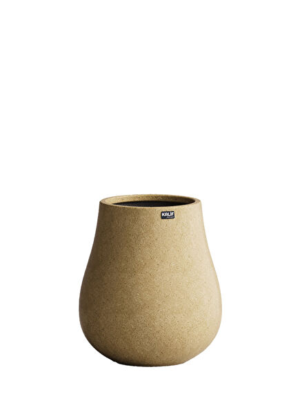 Ash Yellow Concrete Flower Pot