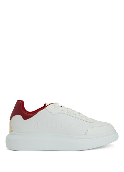 Oversized White Men's Leather Sneakers
