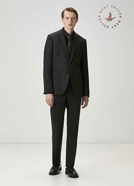 Drop 6 Black Classic Fine Wool Suit