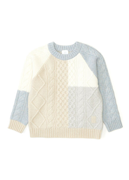 Çok Renkli Erkek Çocuk Yün Kazak