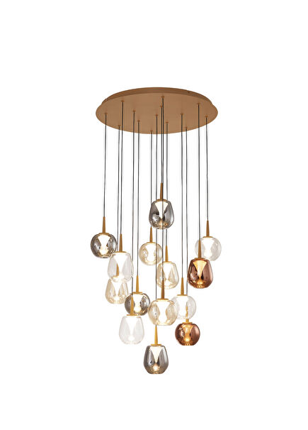 Andromeda 14 Camlı Led Avize 60 x 200 cm