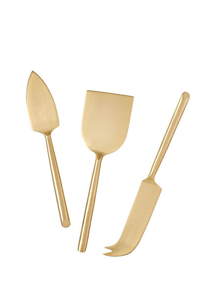 Mat Gold 3-piece Cheese Knife