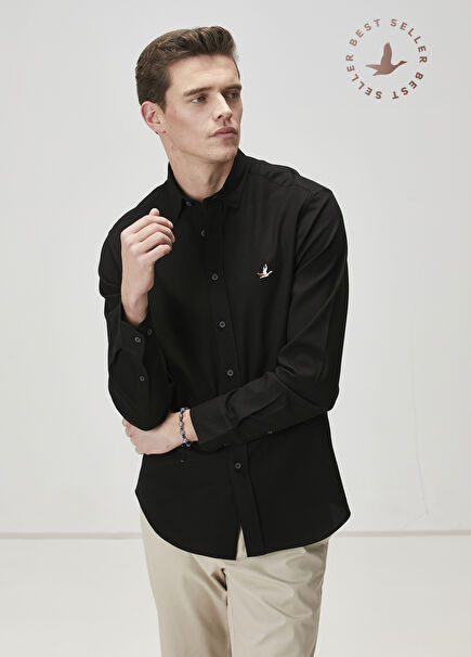Comfort Fit Black Shirt