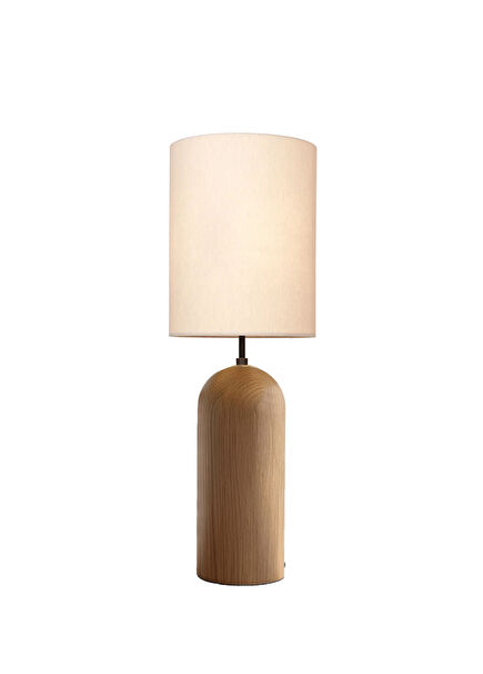 Tominay Brown Wood Handmade Floor Lamp