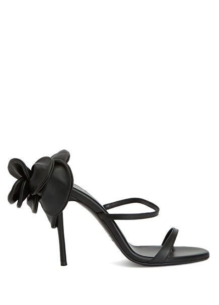 Siyah Bantlı Kadın Deri Terlik