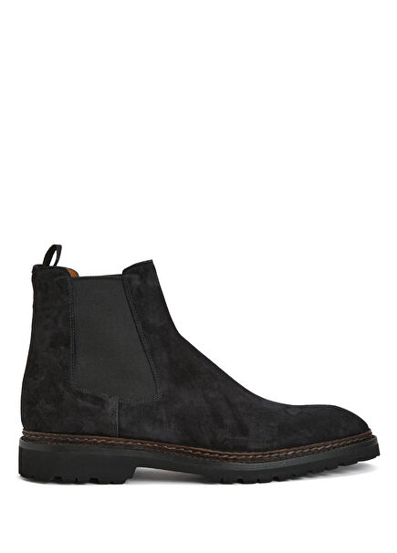 Cavaliere Black Grey Suede Leather Boots